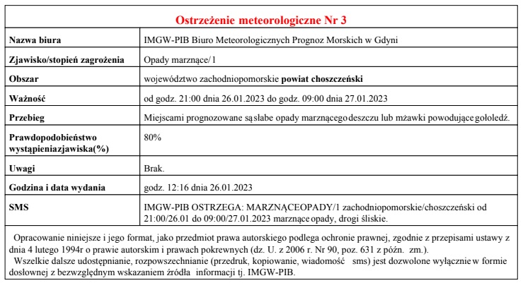 opady marznace