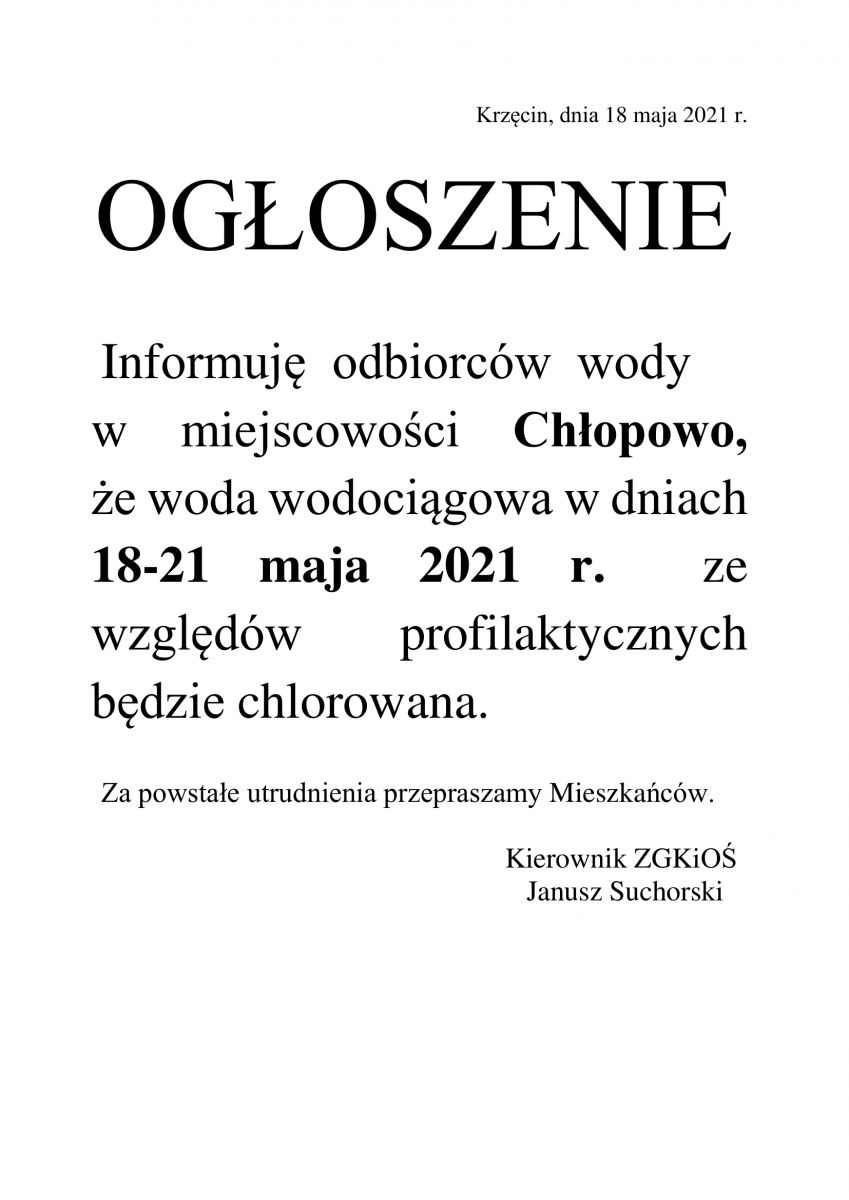 chlorowanie