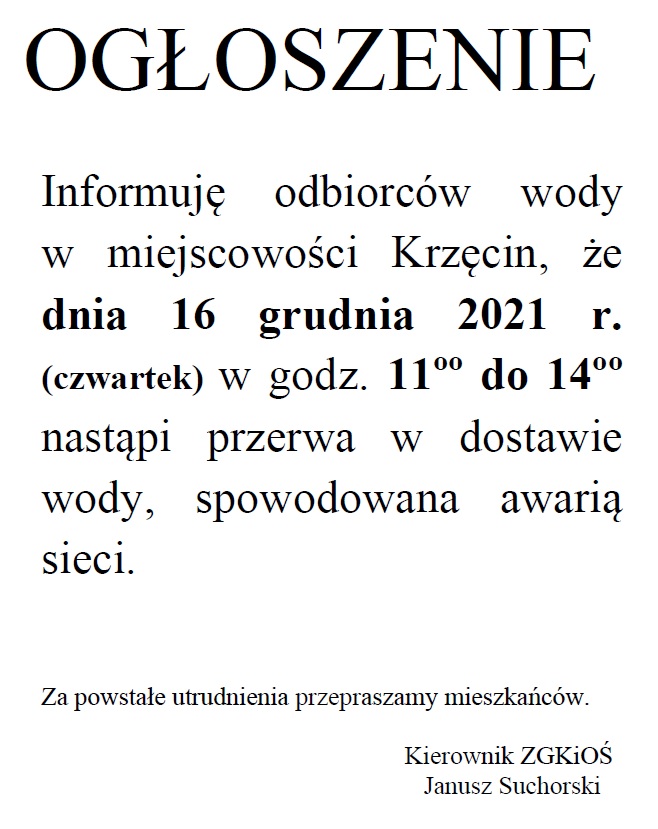 ogloszenie