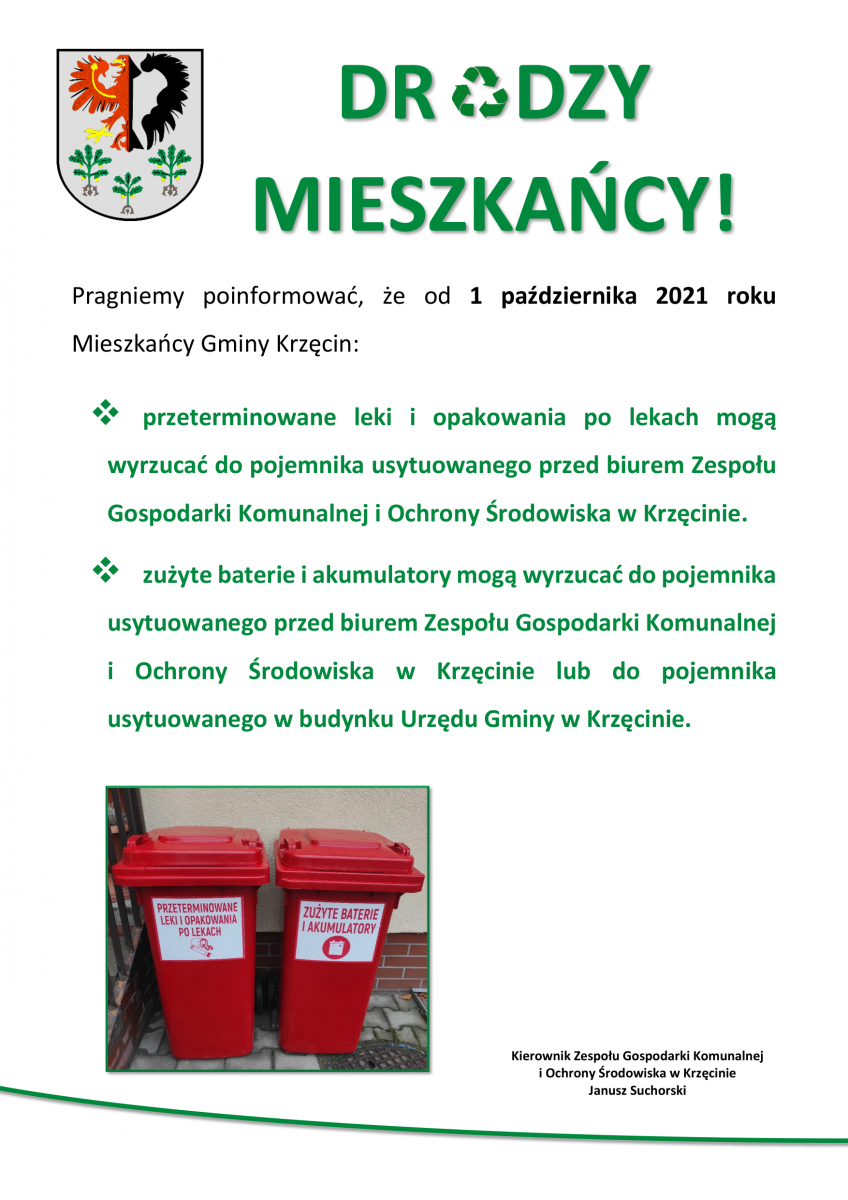 Informacja dotycząca pojemnik&oacute;w