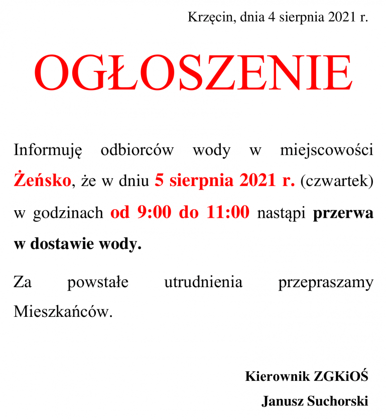 ogloszenie