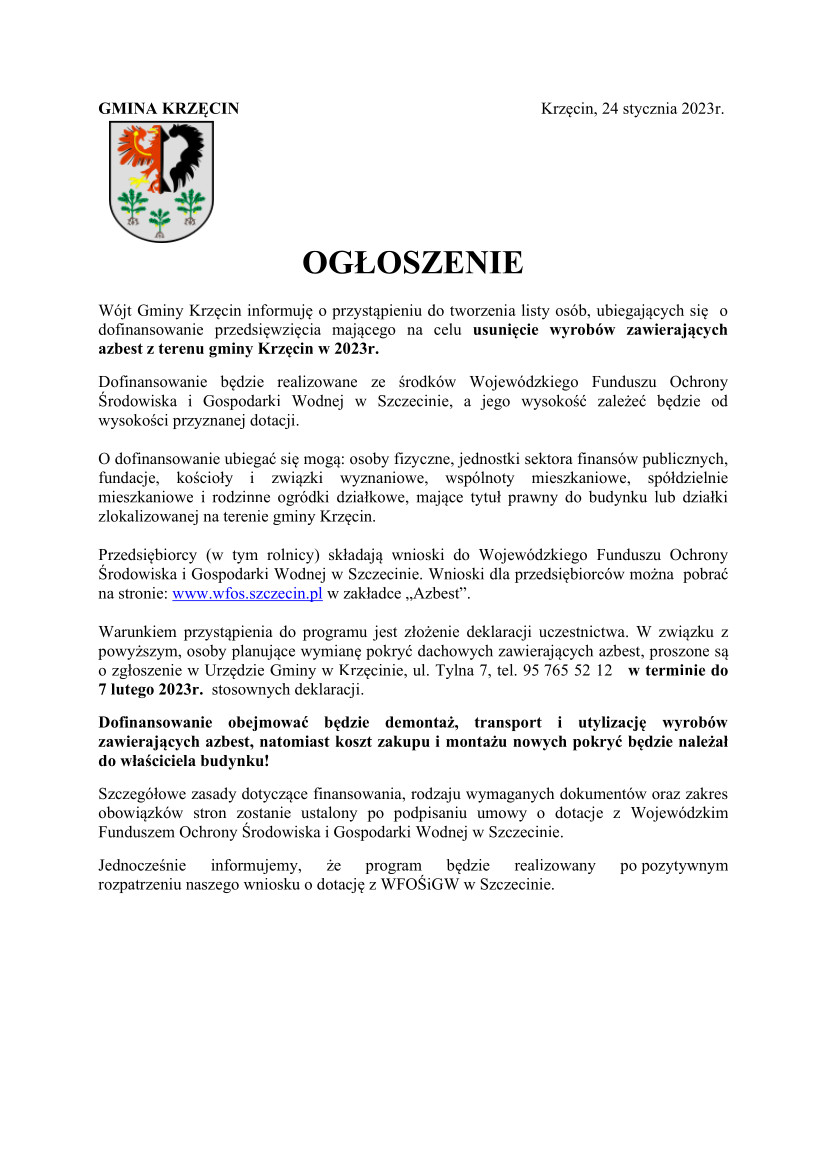 ogłoszenie