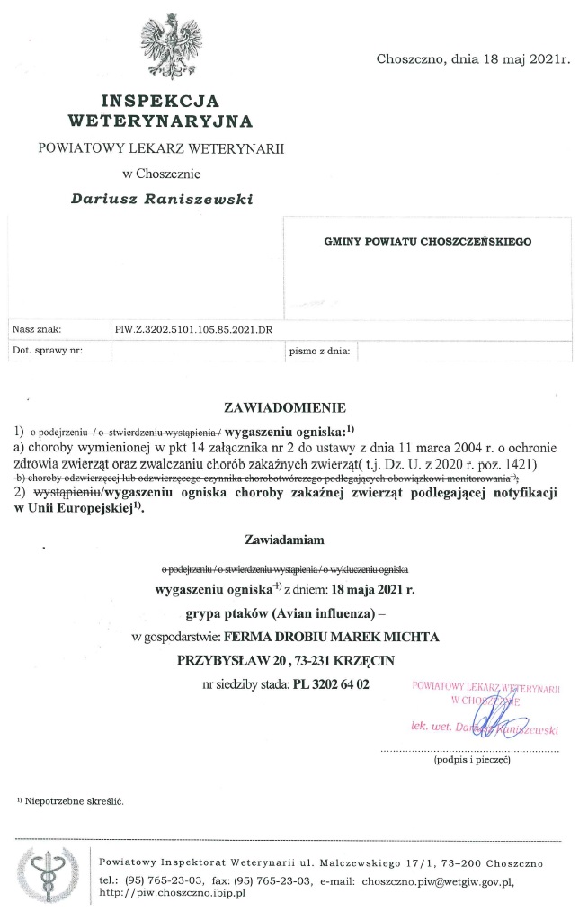 zawiadomienie