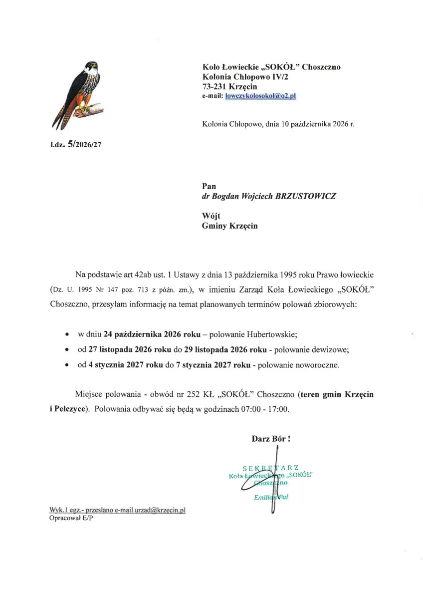 Zdjęcie: Terminy polowań zbiorowych