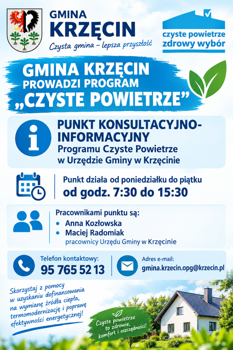 Zdjęcie: Gmina Krzęcin prowadzi program 