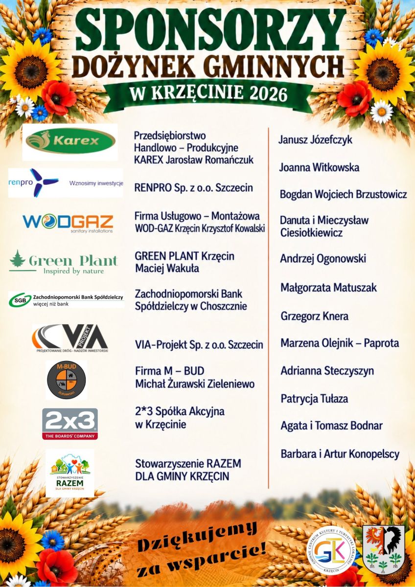 Zdjęcie: Sponsorzy Gminnych Dożynek