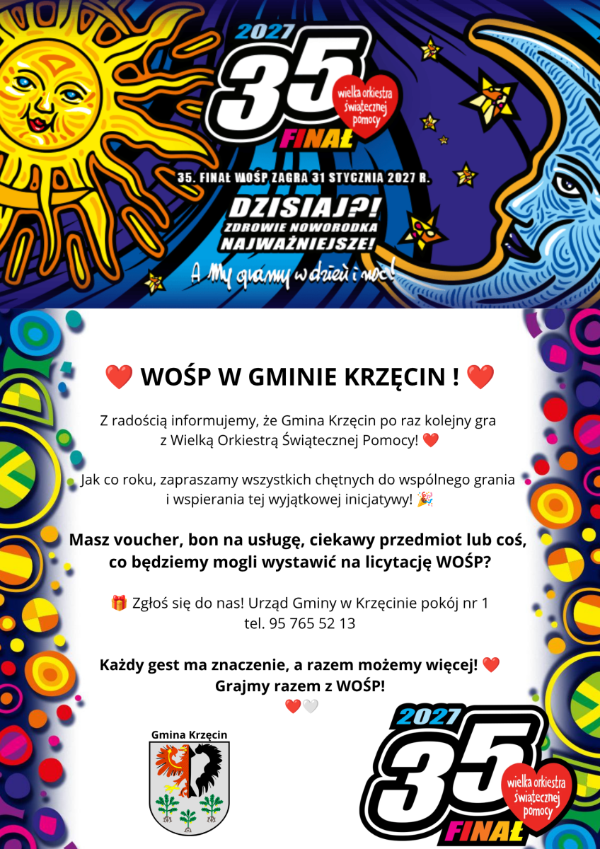 Zdjęcie: Gmina Krzęcin gra z WOŚP