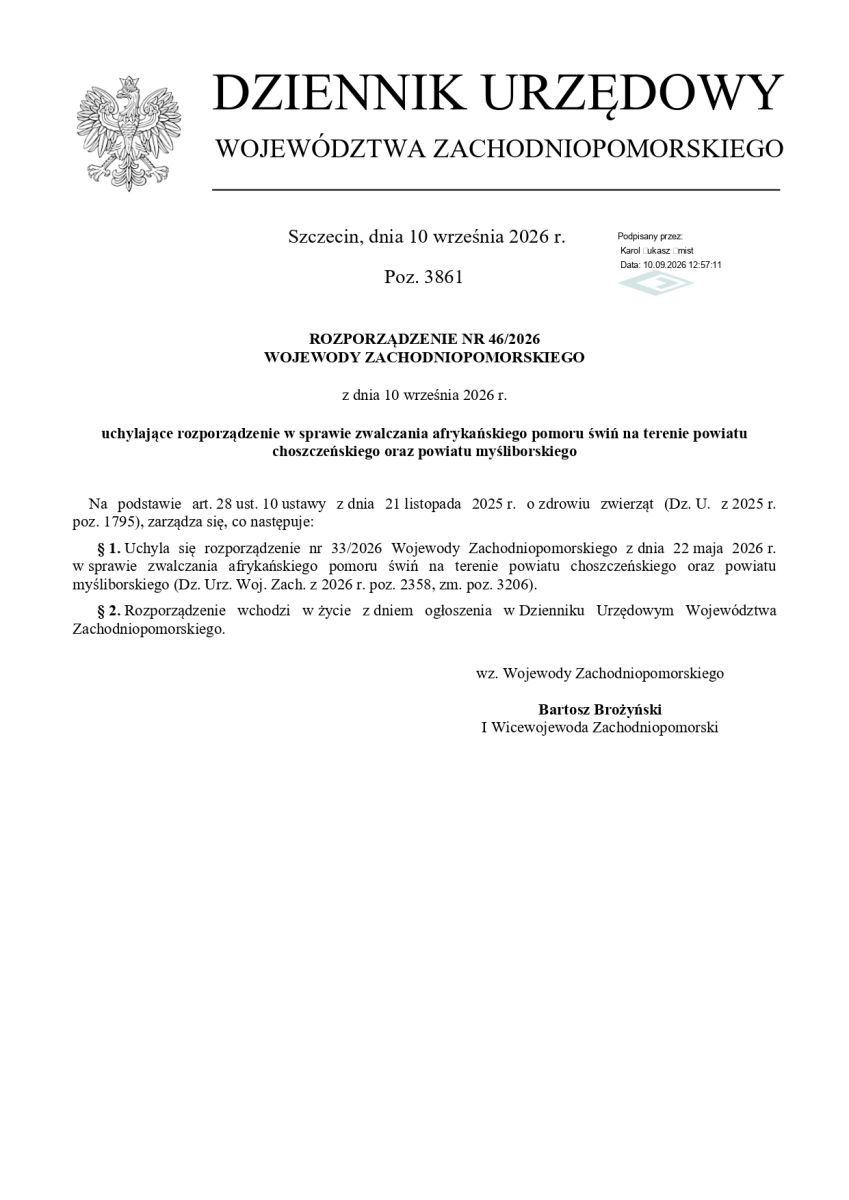 Zdjęcie: Rozporządzenie 46/2026