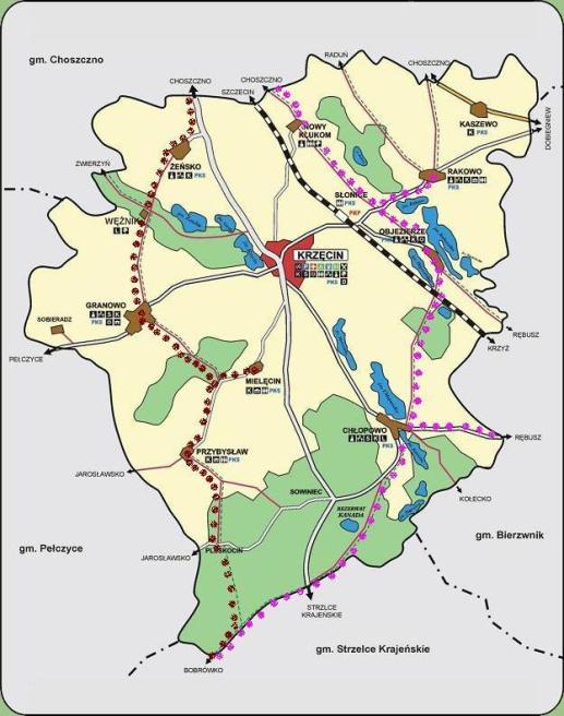 Mapa tras rowerowych